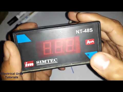 Digital ampere meter connection with current transformer