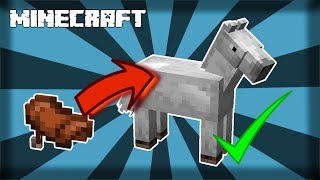 ✔ MINECRAFT | How to Put a Saddle On a Horse! 1.14.4