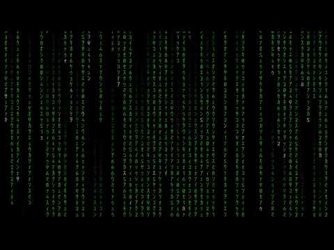 Screensaver matrix code rain