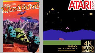 Moon Patrol Atari 2600 4k Gameplay