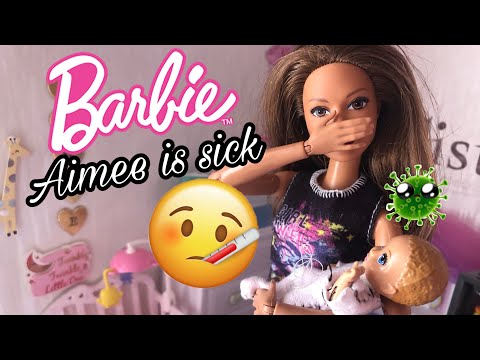 Barbie Baby Doll Sick Day Routine!