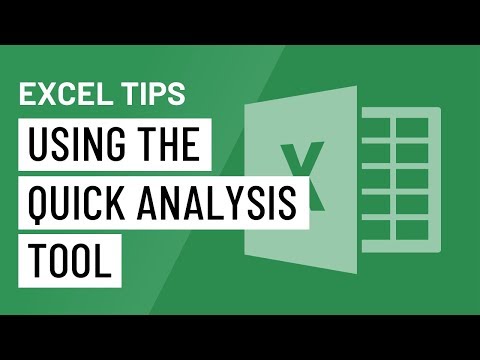 Excel Quick Tip Using the Quick Analysis Tool