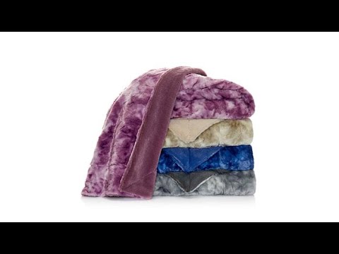 A by Adrienne Landau Marbled Faux Fur Throw