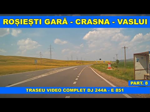 Drumul ROSIESTI Gara - COSTESTI - CRASNA video trafic VASLUI DJ 244A - E581  (8)