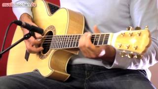 Video thumbnail for Washburn EA40SCE Akustikgitarre im Test by musikmachen.de