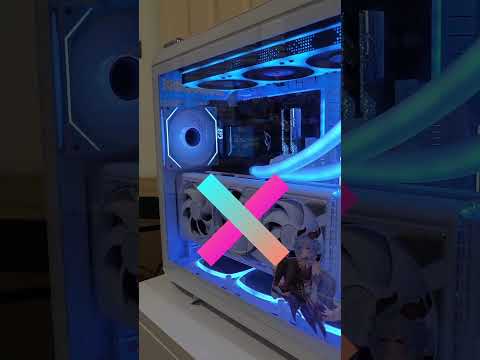 Getting bored of a vertical GPU? CTE C700 #thermaltake #rogstrix #whitegaming #gamingpc #tufgaming