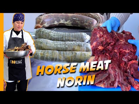Unusual meal NARYN made from HORSE MEAT and DOUGH | Uzbek Food |