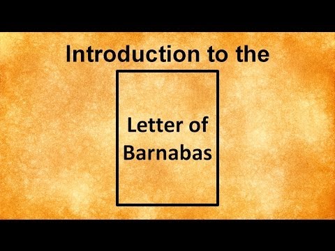Introduction to the Letter of Barnabas