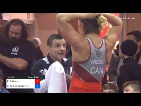 76 Kg Final Erica Wiebe Canada Vs Aline Da Silva Ferreira Brazil