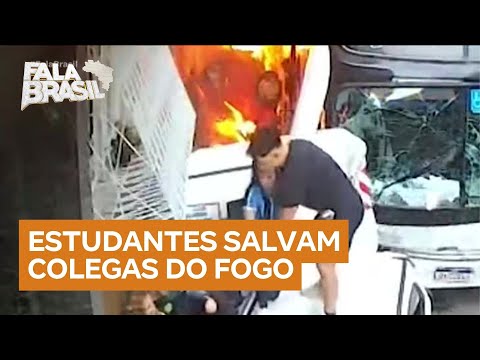 Estudantes que salvaram colegas de ônibus que pegou fogo são homenageados em Vacaria (RS)