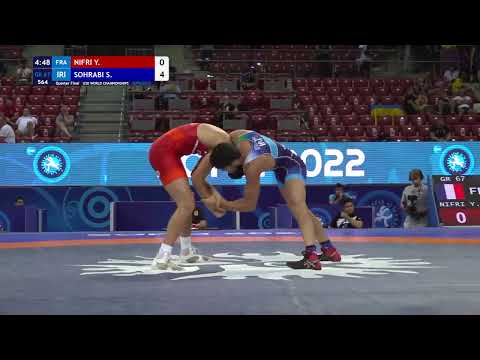 1/4 GR - 67 kg: Y. NIFRI (FRA) v. S. SOHRABI (IRI)