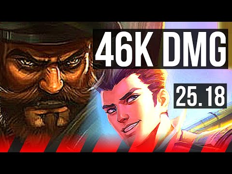 GANGPLANK vs JAYCE (TOP) | 500+ games, 46k DMG | KR Master | 25.18