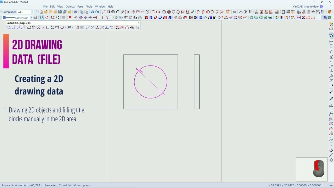 VariCAD – 2D Drawing Data