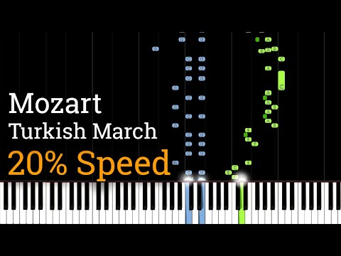 Mozart - Turkish March / Rondo Alla Turca (Slow Piano Tutorial) [20% Speed]