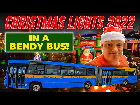 【1990 M.A.N Bendy Bus】Amazing Christmas Lights Tour!!