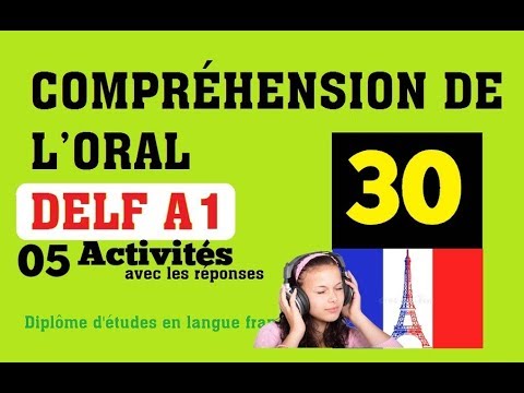 DELF A1 - Compréhension de l'oral (no 30) Listening Comprehension Online Practice
