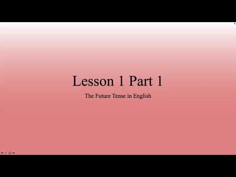YTU Greek 2 - Lesson 1 Part 1: The Future Tense in English