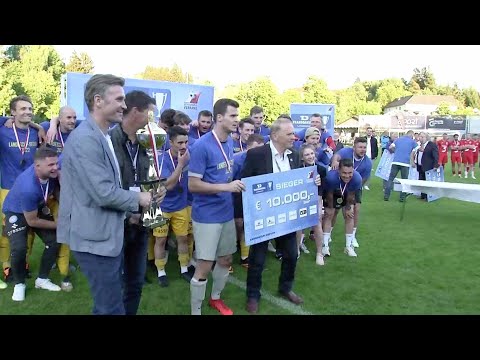 Siegerparty: Union St. Martin feiert Cuptriumph