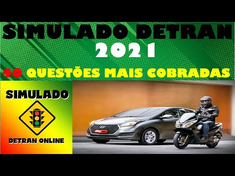 DETRAN 2021 SIMULATION: HOW TO PASS THE TEST, 40 MOST ASKED QUESTIONS at DETRAN, Auto + Motorcycle