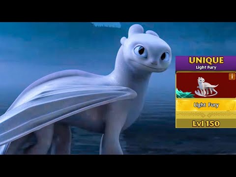 Light Fury Max Level 150 Titan Mode - Dragons:Rise of Berk New Update
