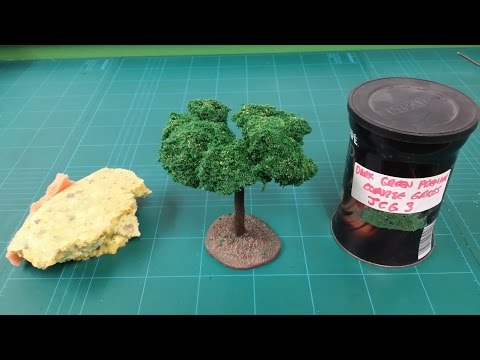 Realistic Scenic Trees - Upholstery Foam & Coarse Scatter Technique