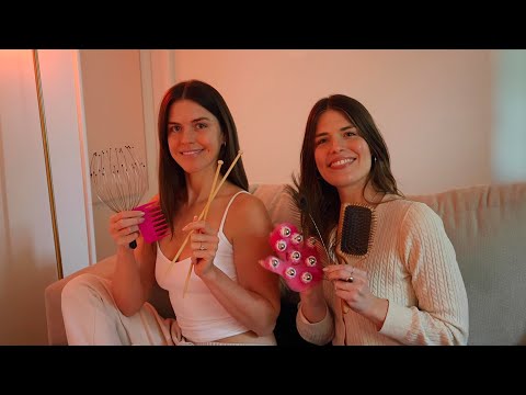 ASMR Our Favorite Triggers 💕 Hair Play, Scalp Inspection, Fabric Scratching (Whisper, Soft Spoken)
