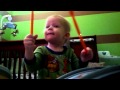 Ethan On His Sesame Street Drum Set 1