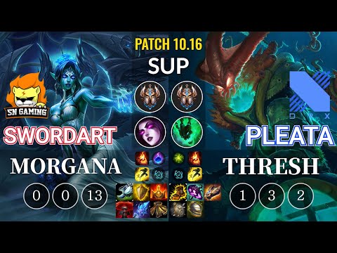 SN SwordArt Morgana vs DRX Pleata Thresh Sup - KR Patch 10.16