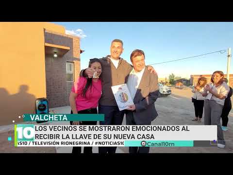 En el marco del Aniversario de Valcheta, se realizó la entrega de viviendas