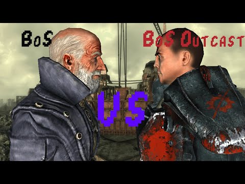 Brotherhood Assault On Fort Independence | BoS VS BoS Outcasts | Fallout: New Vegas NPC Battles