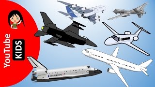 Learn Air Vehicles and Aircraft Names and Sounds - YouTube Kids
