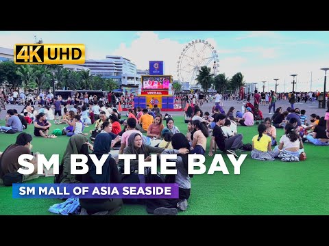 SM BY THE BAY Amusement Park 2023 🇵🇭 | SM MALL OF ASIA Seaside Blvd w/ Manila Bay View!【4K】