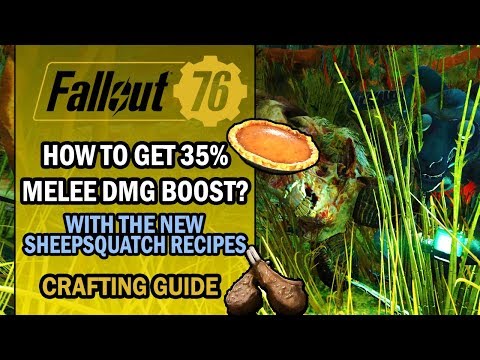 Fallout 76 – Crafting Guide - How to Get 35% Melee Damage Bonus? - Mutton Chops + Mutton Meat Pie