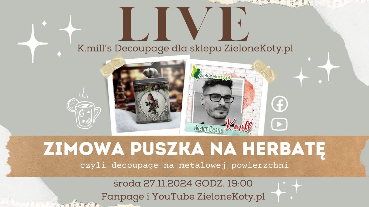 Puszka na herbatę z transmisji LIVE | K.mill