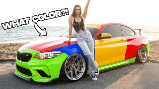 WRAPPING MY M2 COMPETITION IN MY GARAGE! *COLOR REVEAL*