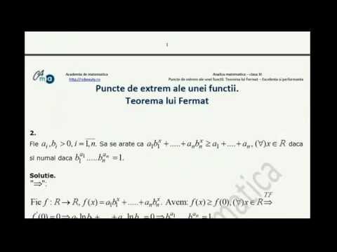 XI-Analiza matematica-Derivabilitate-Teorema lui Fermat-Excelenta si performanta