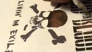 Blood For Blood - Livin’ in Exile Time Lapse Stencil Cut