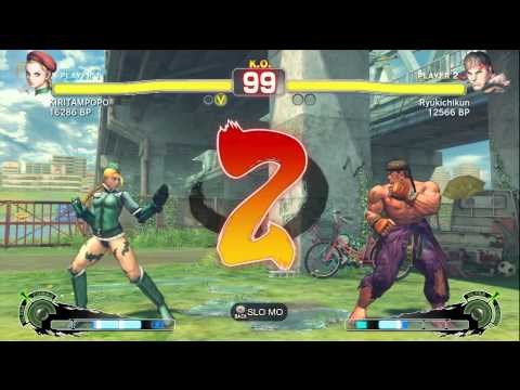 Ryukichikun [Ryu] vs KIRITAMPOPO [Cammy] SSF4 Japanese Online Ranked Matches - TRUE-HD