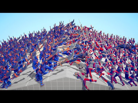 100x MEDIEVAL KING ARMY 👑 vs 🥷 100x NINJA ARMY / Totally Accurate Battle Simulator ( TABS )