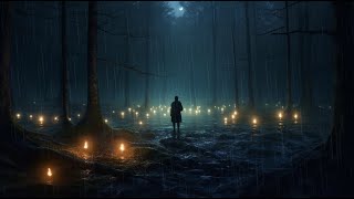 a hozier playlist in the woods at night