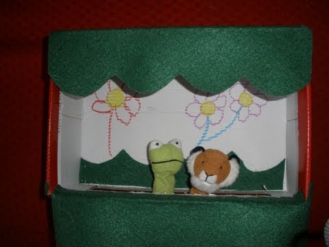 Como hacer un Teatro de marionetas con caja de zapatos!!