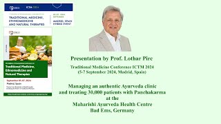 Prof Lothar Pirc´s presentation during the ICTM 2024 (Madrid, Spain)