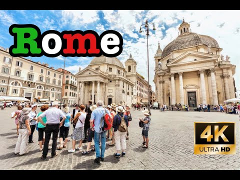 Rome italy virtual walking tour 4k 2021 piazza del popolo to piazza spagna