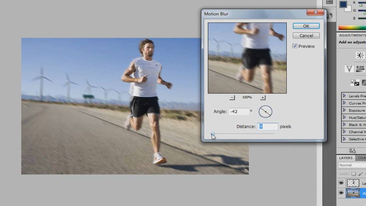 Faking Motion Blur in Photoshop CS4