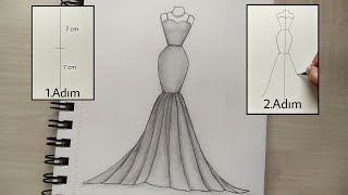 Moda Tasarım Kolay Elbise Çizimi