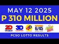 Lotto Result Today 9pm May 12 2025 PCSO