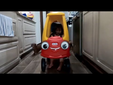 Toddler + Little Tikes Cozy Coupe + GoPro