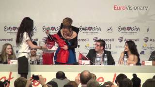 Eurovision song Contest 2012: First winners press conference - - Final draw - Semi-final 1