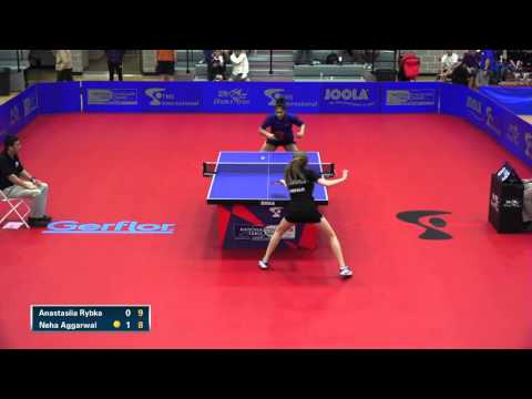 2016 NCTTA Nationals Women's Singles 1/2 Final - Anastasiia Rybka vs Neha Aggarwal
