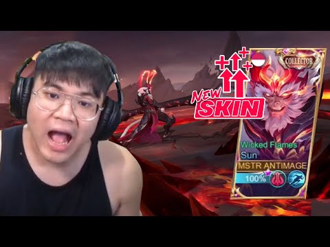 Review skin SUN COLLECTOR ‼️SUN OFFLANE PAKE EMBLEM PEDANG KUAT DI META SKRG ⁉️ - Mobile legends